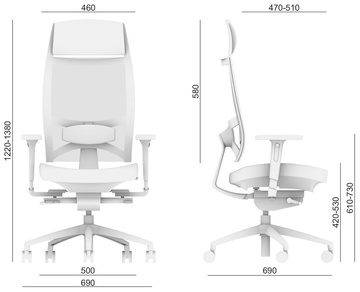 Kancelářská židle LD Seating STORM 550N2-SYS hliníkový držák zad N2