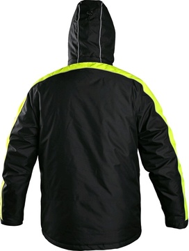 Pánská zimní bunda CXS BRIGHTON, černo-žlutá, velikost 4XL