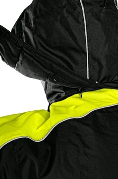 Pánská zimní bunda CXS BRIGHTON, černo-žlutá, velikost 4XL