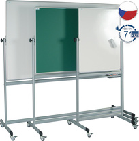 Magnetická tabule pro popis fixem EkoTAB, pojízdná 200x120 cm