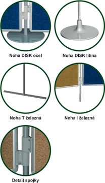 Textilní tabule TEXT EkoTAB pro paraván 150 x 120 cm, červená