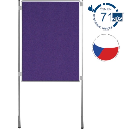 Textilní tabule TEXT EkoTAB pro paraván 150 x 120 cm, fialová