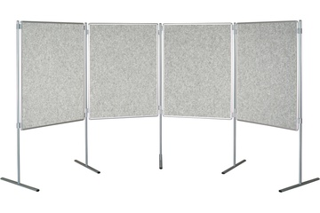 Textilní tabule TEXT EkoTAB pro paraván 150 x 120 cm, šedá