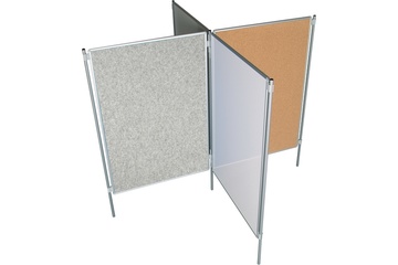 Textilní tabule TEXT EkoTAB pro paraván 150 x 120 cm, šedá