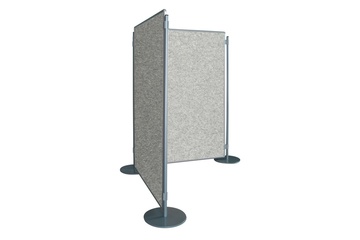 Textilní tabule TEXT EkoTAB pro paraván 150 x 120 cm, šedá