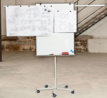 Pojízdný flipchart AVELI MOBIL 5 WINGS magnetický 70x100 cm
