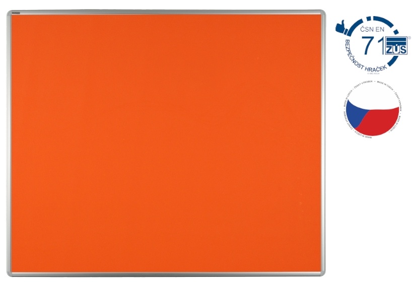 Textilní nástěnka EkoTAB 120 x 90 cm - oranžová