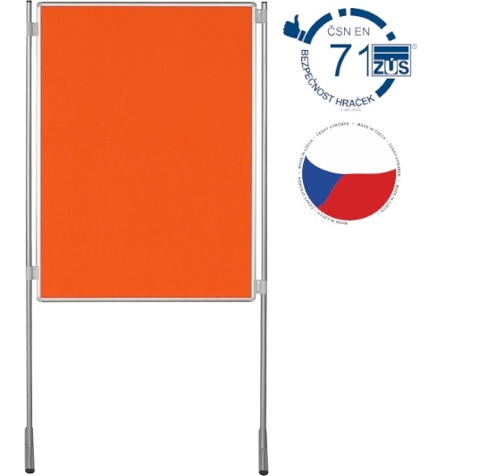 Textilní tabule TEXT EkoTAB pro paraván 75 x 100 cm, oranžová