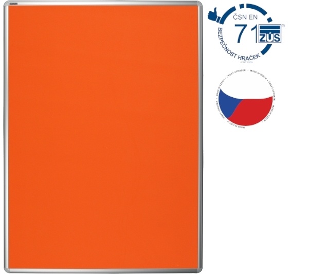 Textilní nástěnka EkoTAB 75 x 100 cm - oranžová