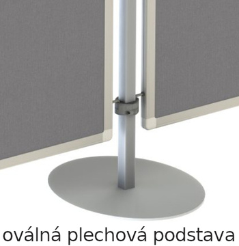 Textilní tabule pro paraván 120x120 cm, šedý
