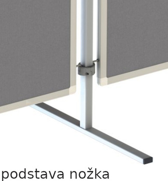 Textilní tabule pro paraván 120x120 cm, šedý