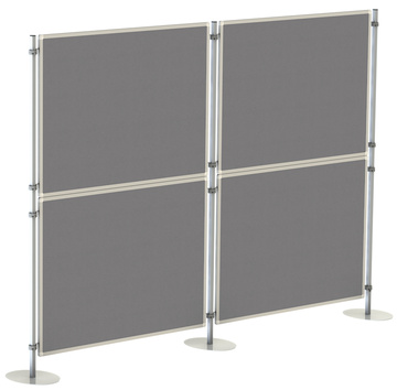 Textilní tabule pro paraván 150x120 cm, šedý