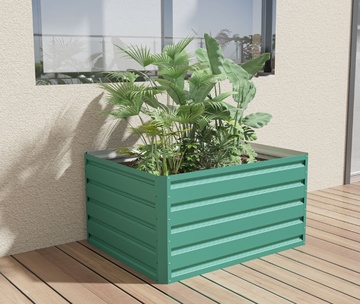 Plechový vyvýšený záhon G21 DAISY 1000x800x520 mm, zelený