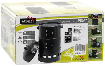 Gril - udírna na dřevěné uhlí Cattara PISA 3in1