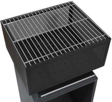Ohniště Cattara CUBE s mřížkou celokovové