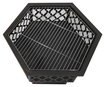 Ohniště na dřevo Cattara HEXAGON s roštem a poklopem