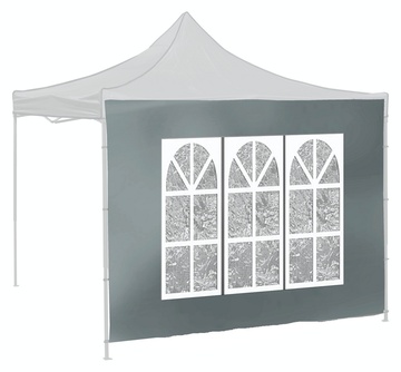 Bočnice párty stanu Cattara WINDOW WATERPROOF s okny, 2x3m, šedá