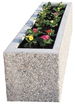 Květináč z vymývaného betonu obdélníkový 500x1000x500 mm