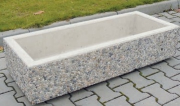 Květináč z vymývaného betonu obdélníkový 500x1000x500 mm