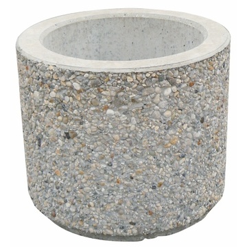 Květináč z vymývaného betonu kruhový 430x1000 mm