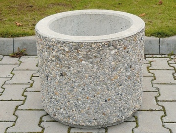 Květináč z vymývaného betonu kruhový 430x1000 mm