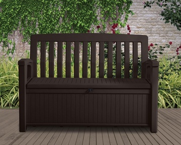 Zahradní úložná lavice Keter Patio Bench - hnědá