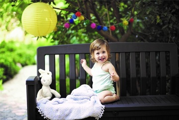 Zahradní úložná lavice Keter Patio Bench - hnědá