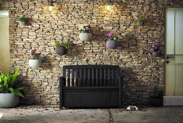 Zahradní úložná lavice Keter Patio Bench - hnědá