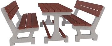 Betonový zahradní set NESTOR s plastem