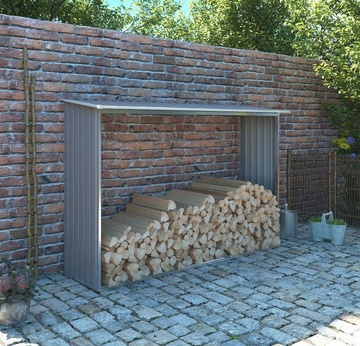 Kovový dřevník G21 WOH 181, šedý