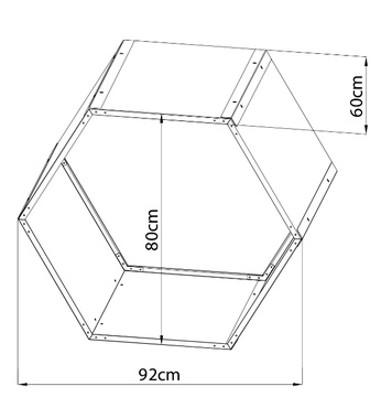 Kovový dřevník G21 HEX 53, antracitový