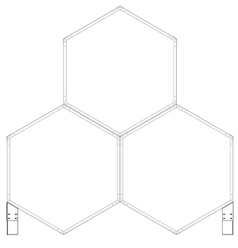 Kovový dřevník G21 HEX 53, antracitový