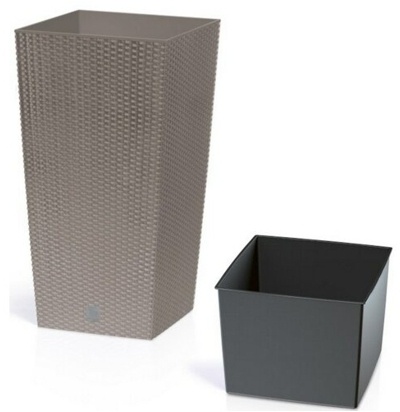 Čtvercový květináč Rato Square 11 l / 26,6 l - béžová