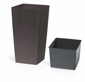 Čtvercový květináč Rato Square 11 l / 26,6 l - hněda