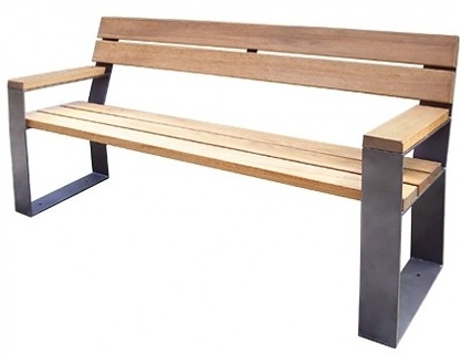 Parková kovová lavička Woody