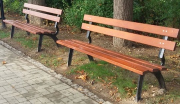Venkovní litinová lavička Park dřevěné latě