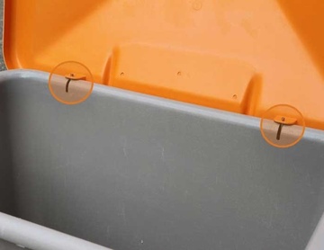Nádoba na zimní posyp CEMO SGB s otvorem šedo/oranžová 1100 l