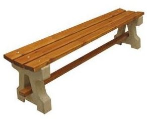 Venkovní betonová lavička New bez opěradla