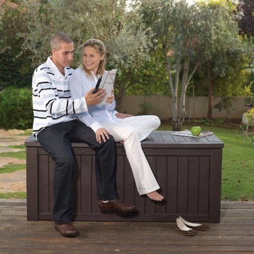 Zahradní úložný box Keter Rockwood 570 L hnědý