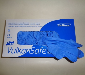 Jednorázové ochranné rukavice VulkanSafe vel. S 100 ks