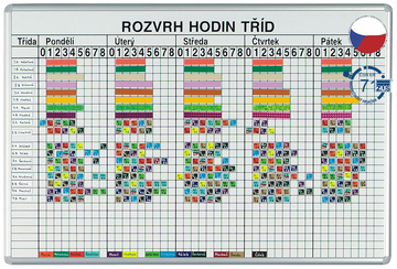 Rozvrhová tabule 26 EkoTAB 70 x 100 cm