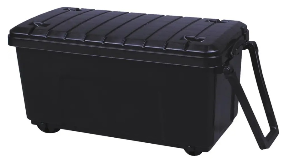Plastový úložný REALLY USEFUL box s rukojetí černý, 64l