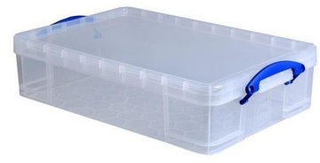 Plastový úložný REALLY USEFUL box transparentní 24,5l s víkem