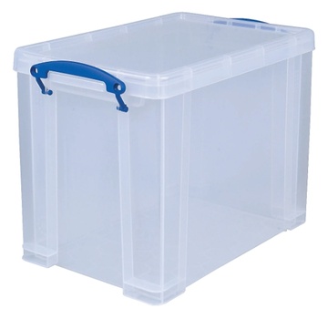 Plastový úložný REALLY USEFUL box transparentní 19l s víkem
