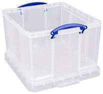 Plastový úložný REALLY USEFUL box transparentní 42l s víkem