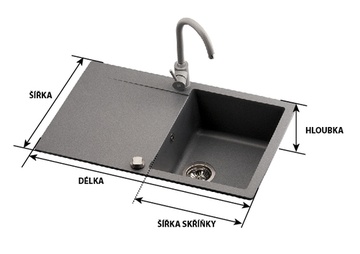 Kuchyňský dřez Zelvo Maximus 610 Grey