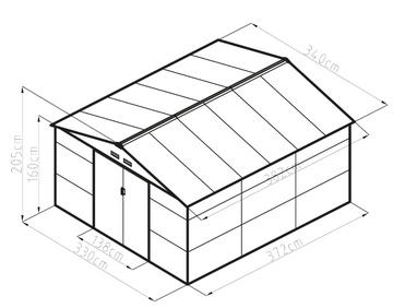 Kovový dřevník G21 WOH 682, šedý