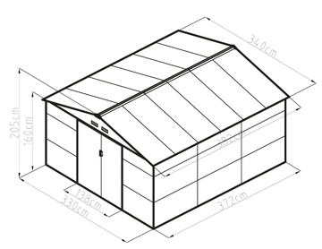 Zahradní plechový domek G21 GAH 1300, antracitový