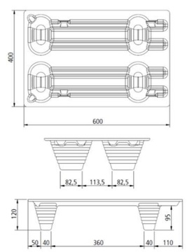 Lisovaná paleta INKA F44 120x400x600mm