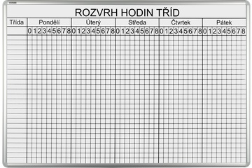 Rozvrhová tabule 26 EkoTAB 70 x 100 cm